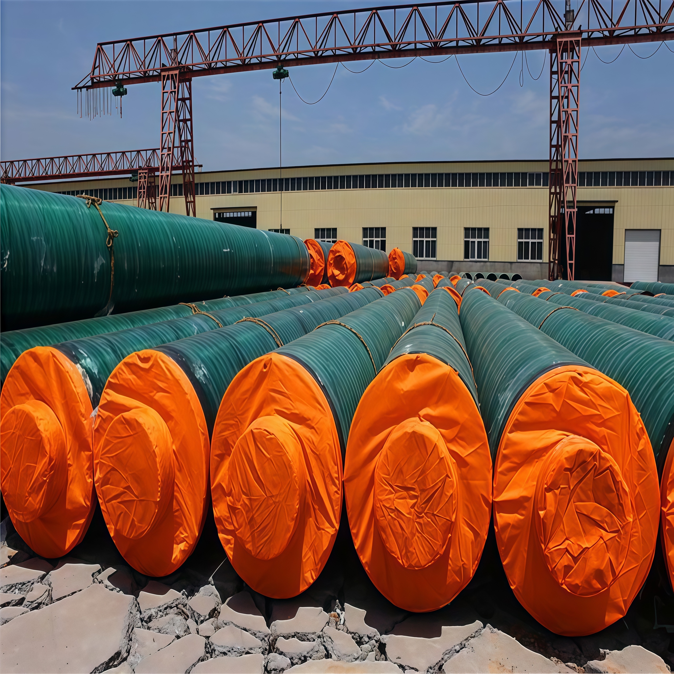 Epoxy coal tar anti-corrosion steel pipe