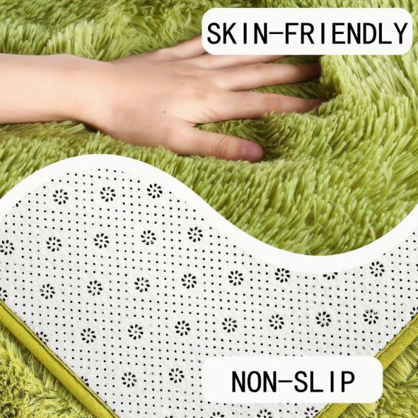 Silk‑Wool Shaggy Rug