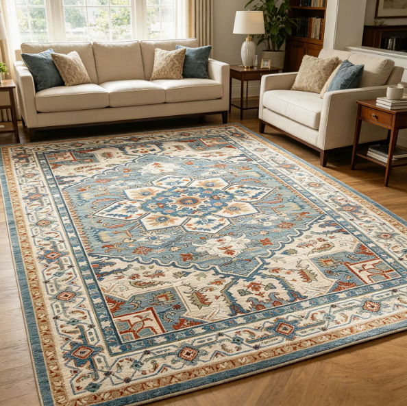 American‑Style Rug with Felt & Silicone Backing