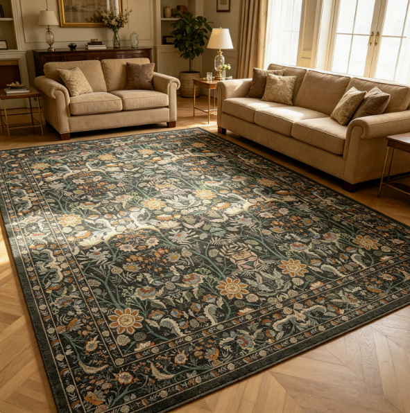 American‑Style Rug with Felt & Silicone Backing