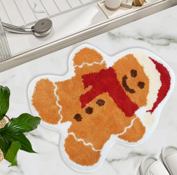 Special‑Shaped Christmas Imitation Cashmere Doormat