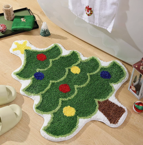 Special‑Shaped Christmas Imitation Cashmere Doormat