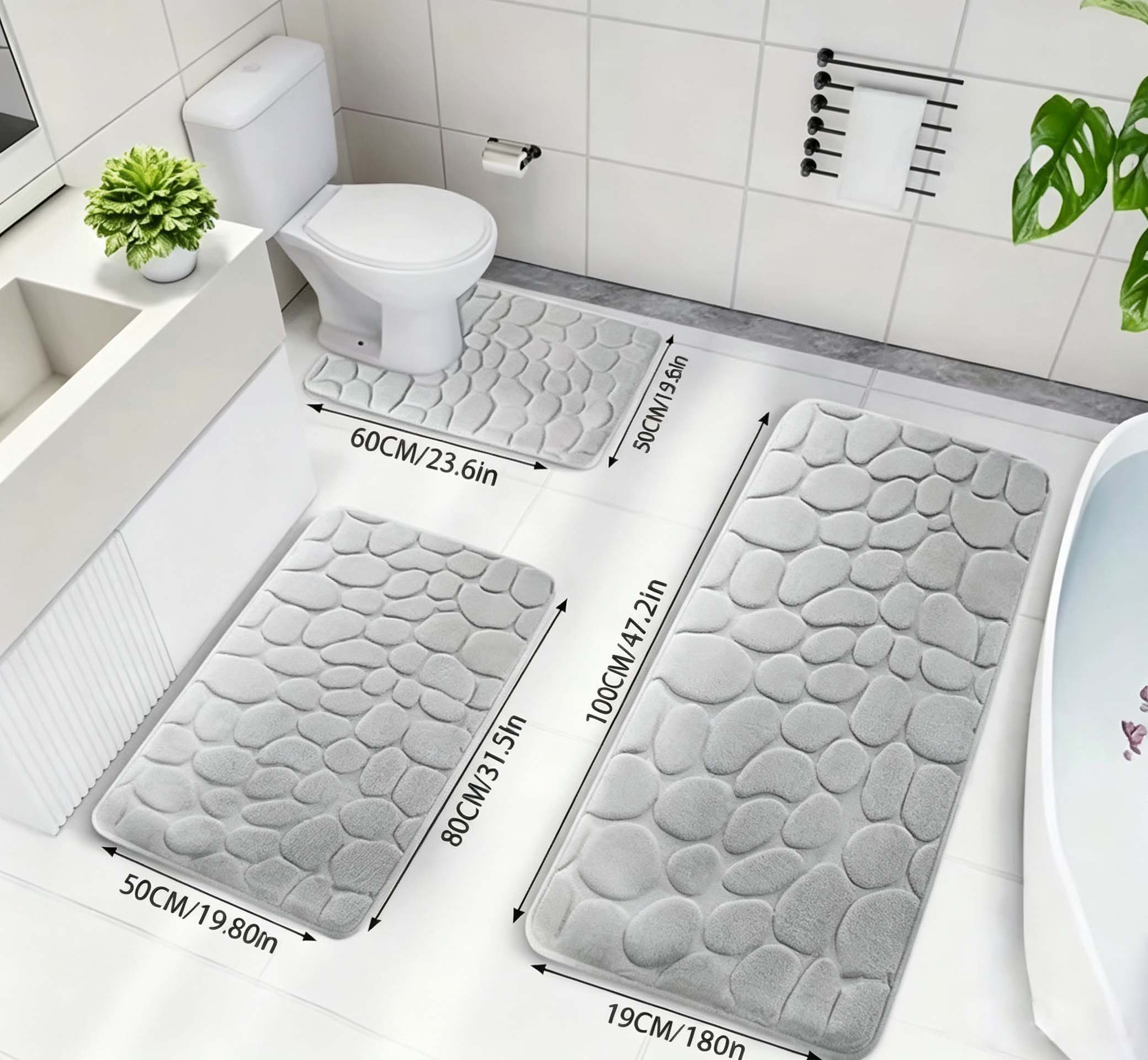 Coral Fleece Bathroom Mat