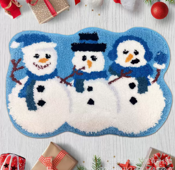 Special‑Shaped Christmas Imitation Cashmere Doormat