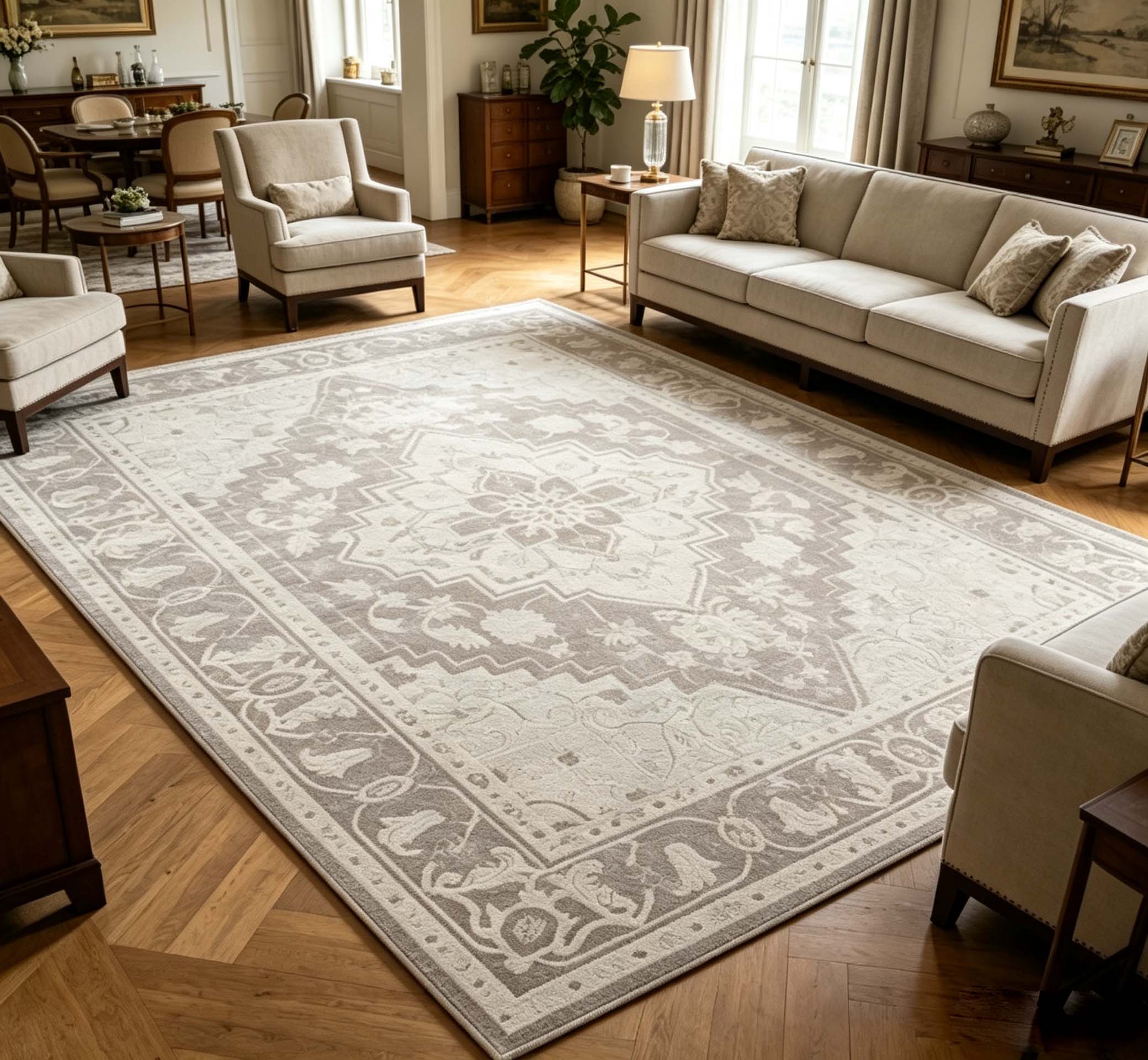 American‑Style Rug with Felt & Silicone Backing