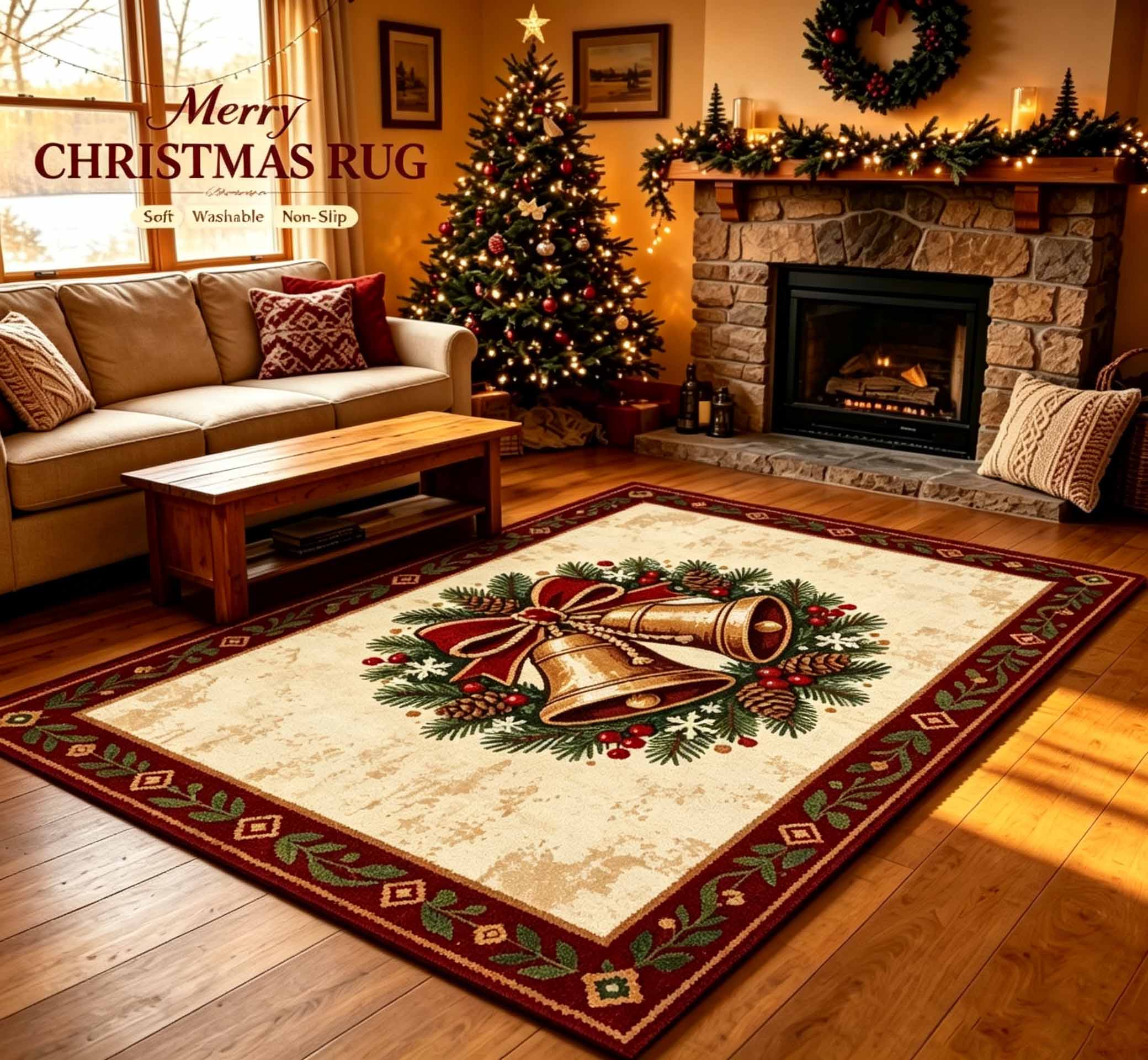 Christmas Faux Cashmere Rug