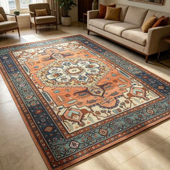 American‑Style Rug with Felt & Silicone Backing