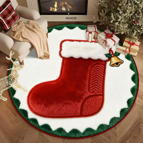 Christmas Round Living Room Rug
