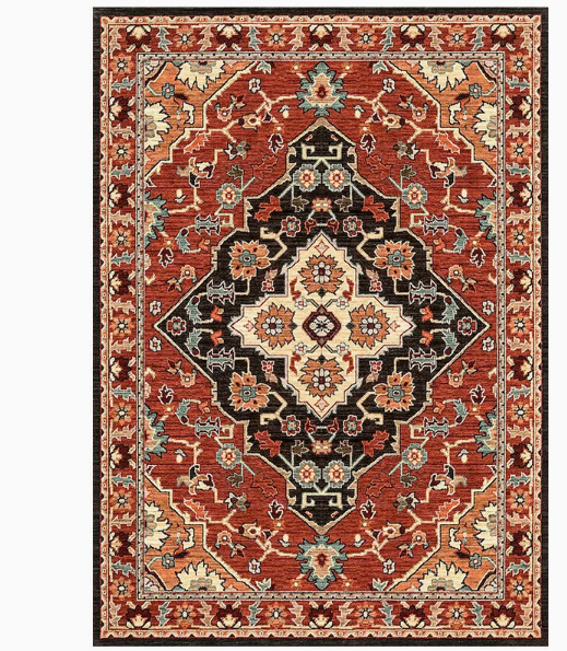 Bohemian Vintage Faux Cashmere Washable Rug