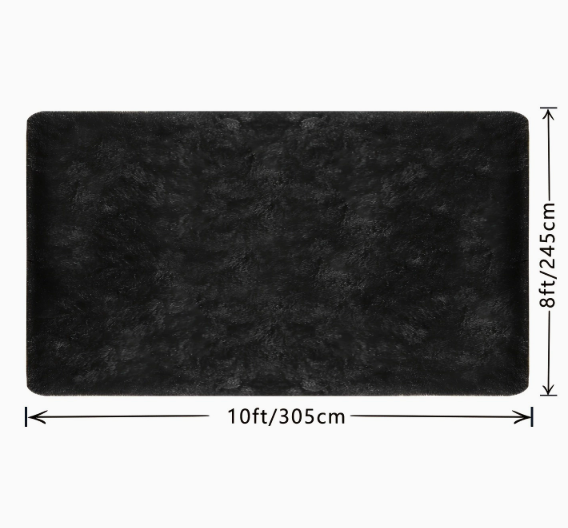 Silk‑Wool Shaggy Rug