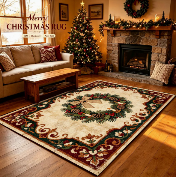 Christmas Faux Cashmere Rug