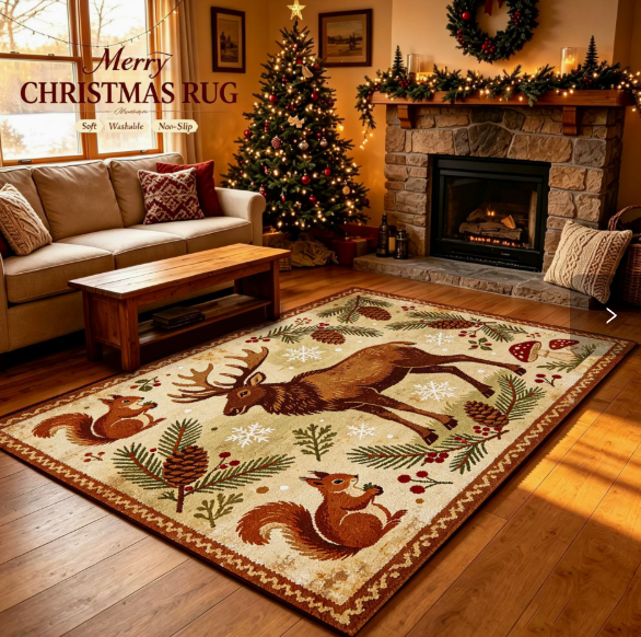 Christmas Faux Cashmere Rug