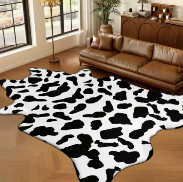Faux Animal Hide Living Room Rug
