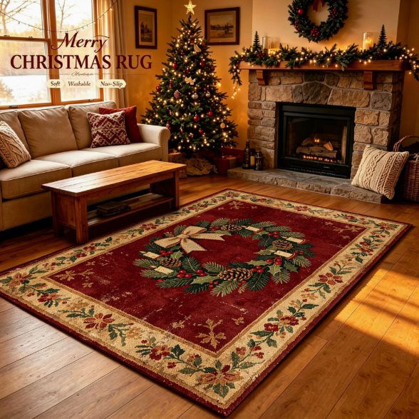 Christmas Faux Cashmere Rug