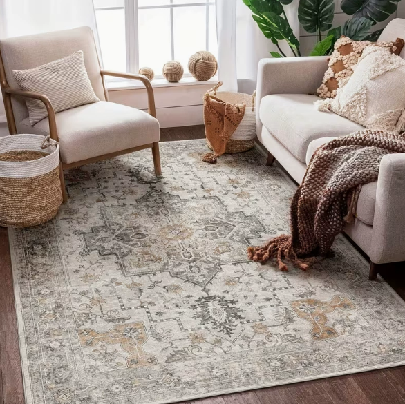 American Persian‑Style Faux Cashmere Washable Rug