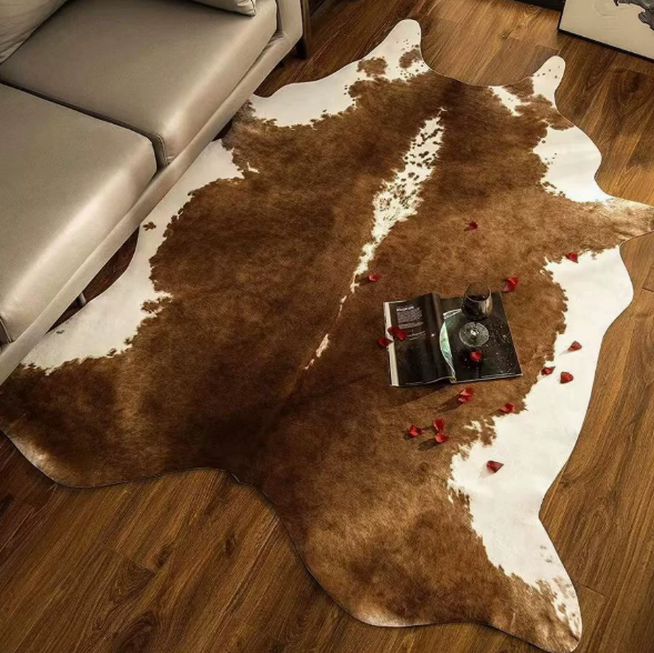 Faux Animal Hide Living Room Rug