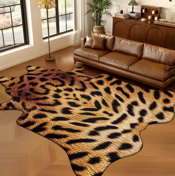 Faux Animal Hide Living Room Rug