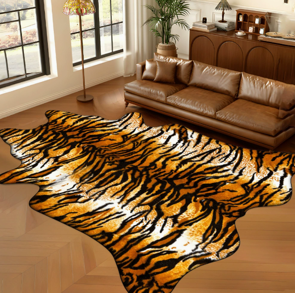 Faux Animal Hide Living Room Rug