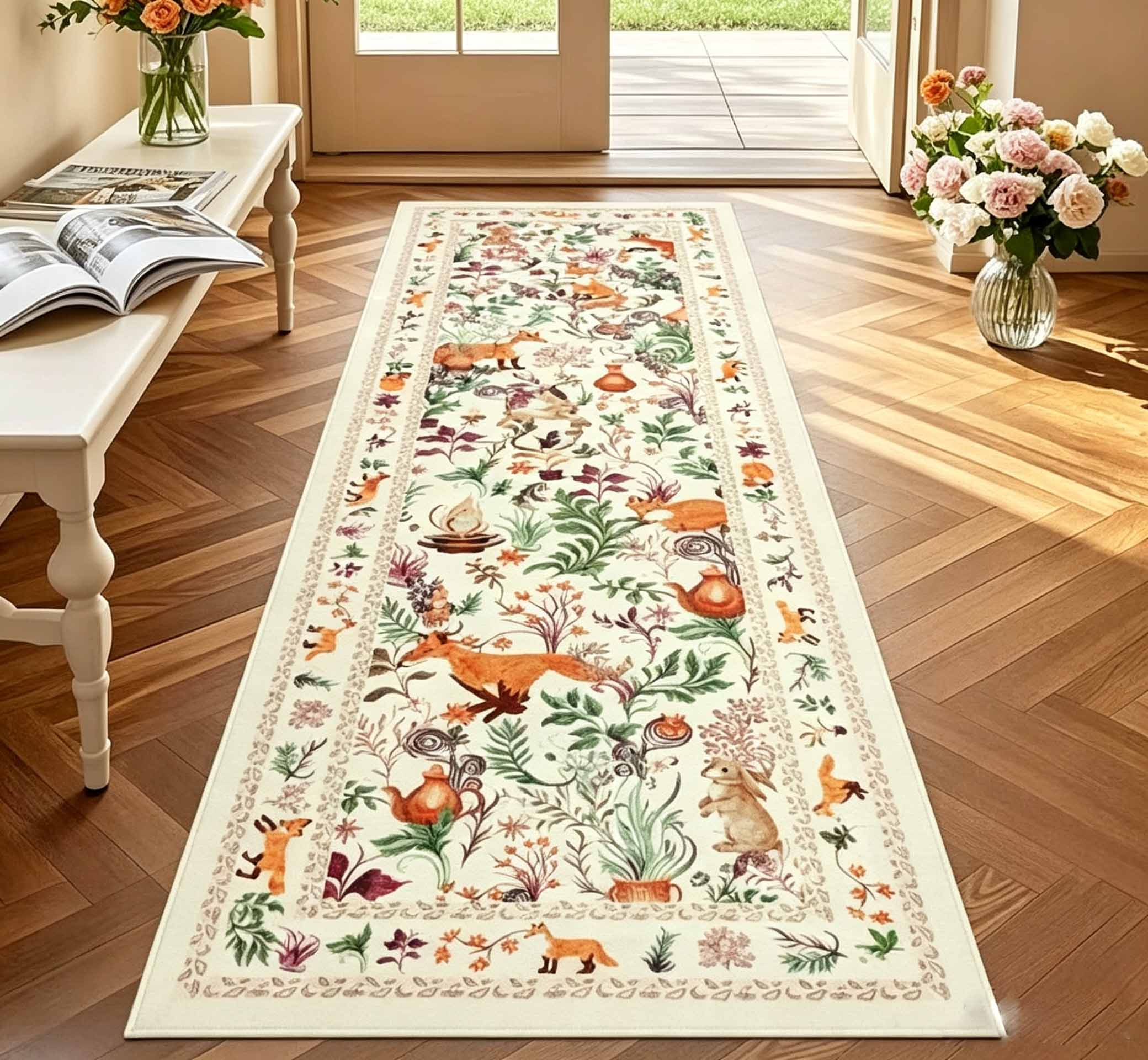 Faux Cashmere Washable‑back Rug