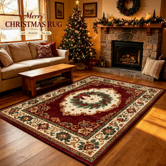 Christmas Faux Cashmere Rug