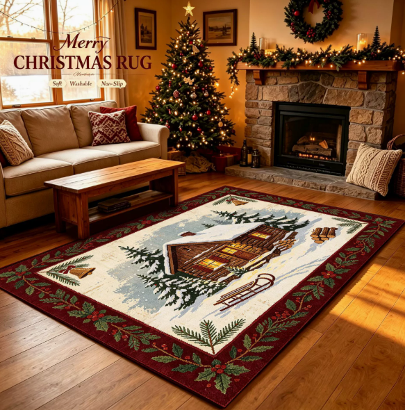 Christmas Faux Cashmere Rug
