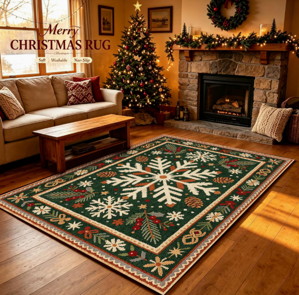 Christmas Faux Cashmere Rug