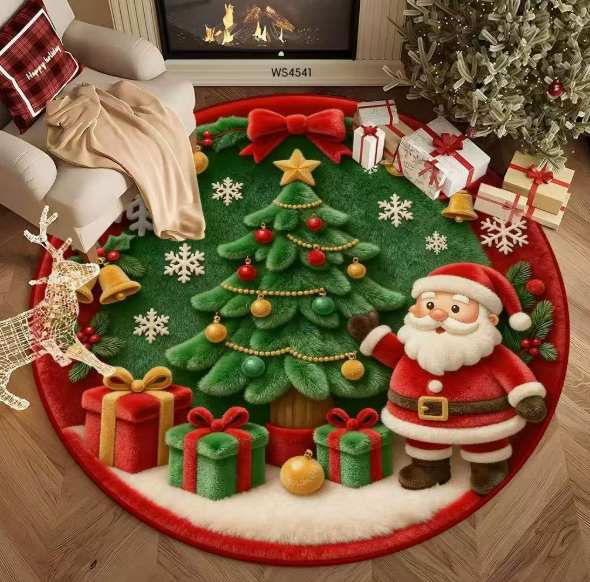 Christmas Round Living Room Rug