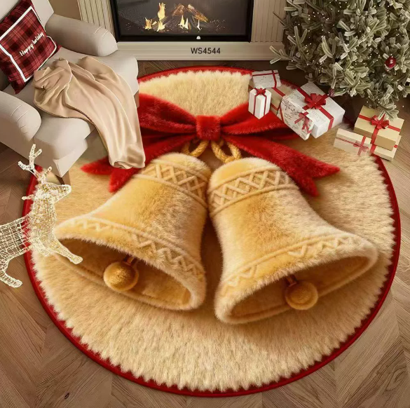Christmas Round Living Room Rug