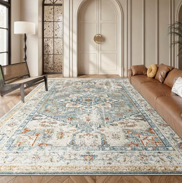 American Persian‑Style Faux Cashmere Washable Rug