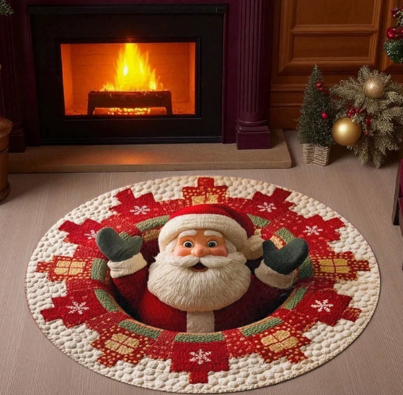 3D Christmas Crystal Velvet Rug
