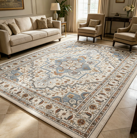 American‑Style Rug with Felt & Silicone Backing