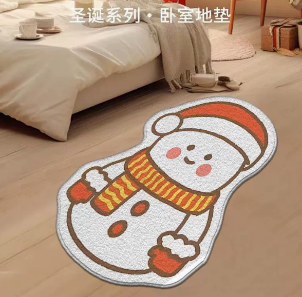 Special‑Shaped Christmas Imitation Cashmere Doormat