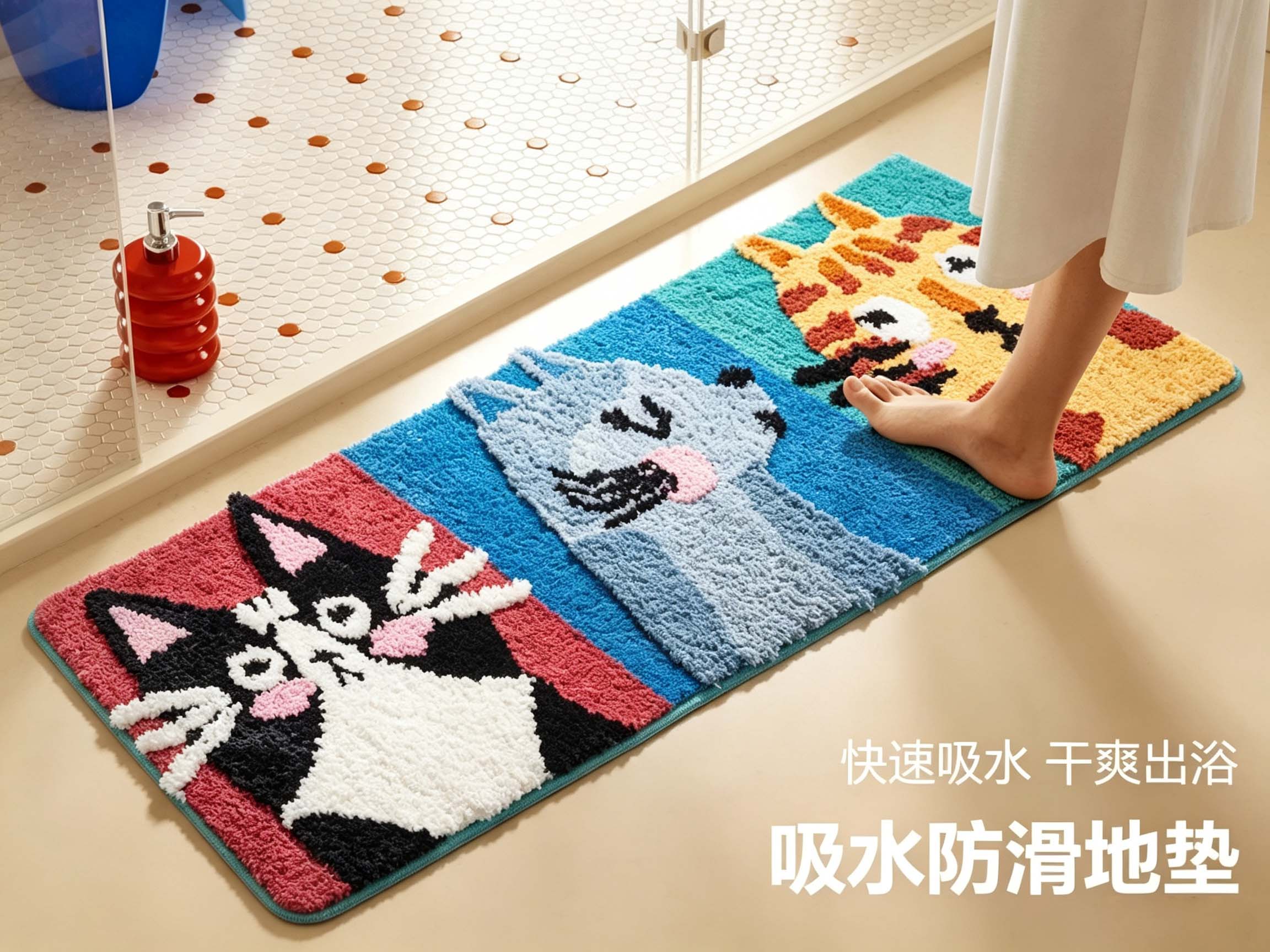 Cartoon Imitation Cashmere Rug
