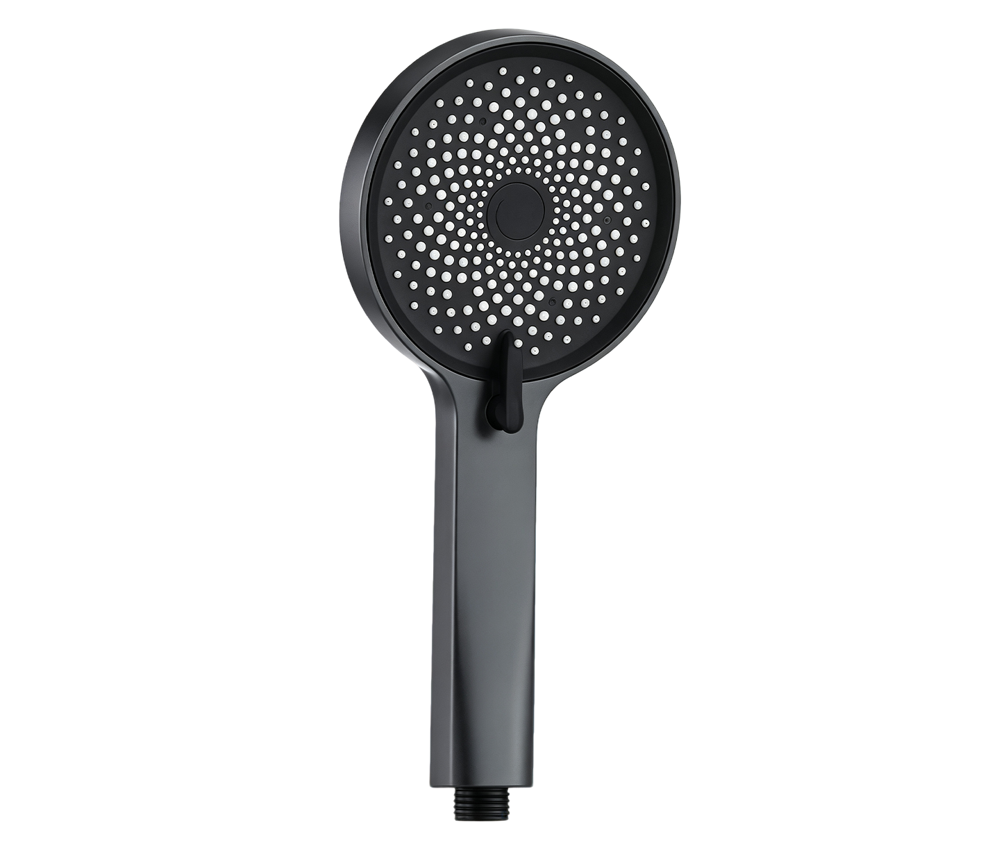 Gun‑Grey Round Handheld Shower Head
