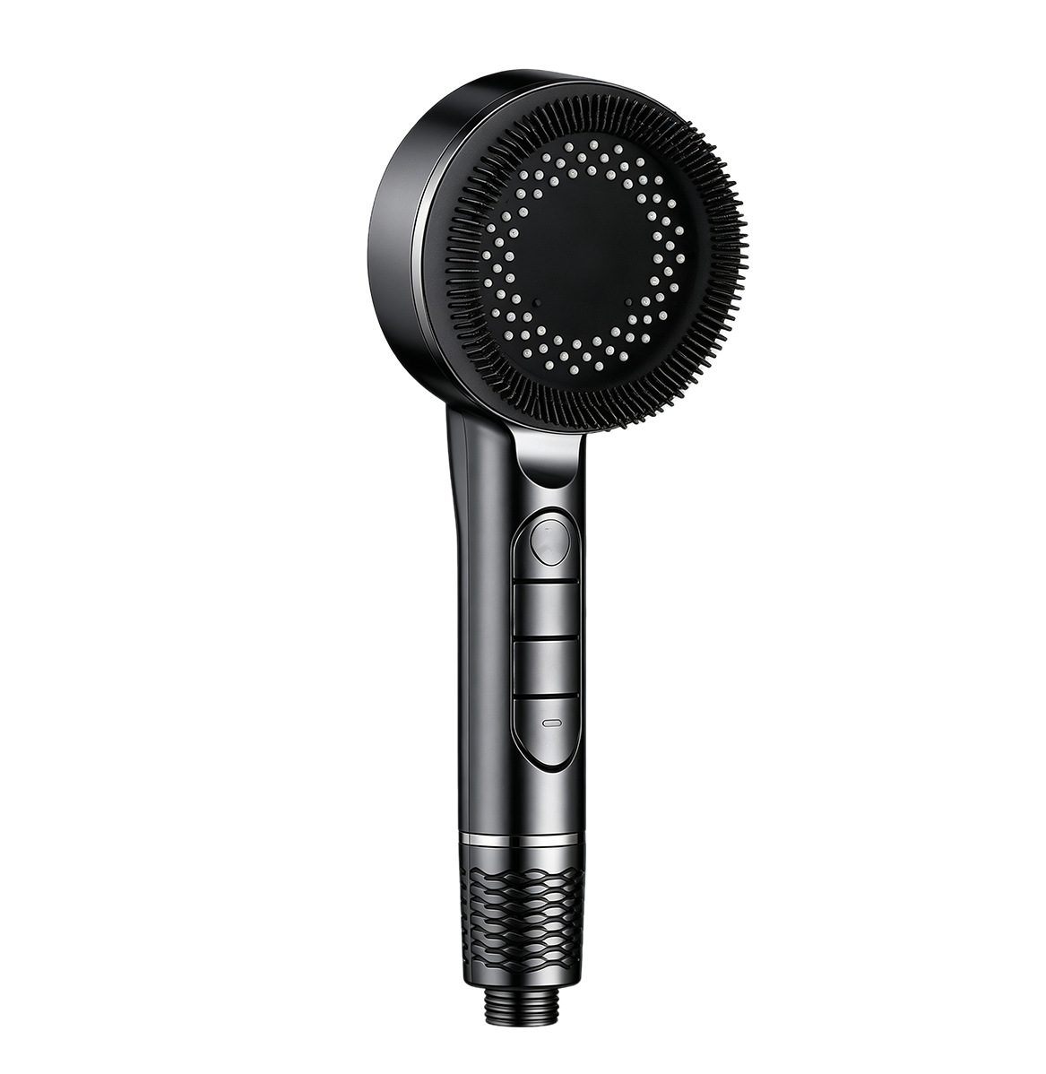 Round Handheld Shower Head with Detachable Silicone Massage Brush