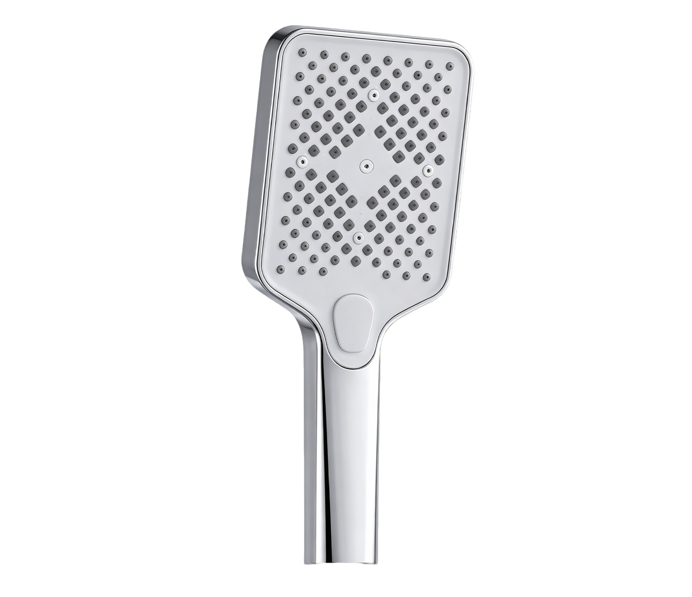 Square Push‑Button Handheld Shower Head
