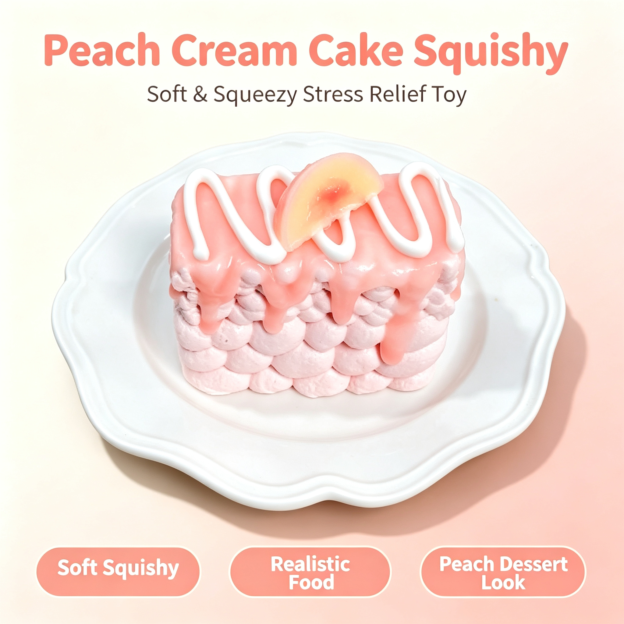 Peach Multi-Layer Cream Bar